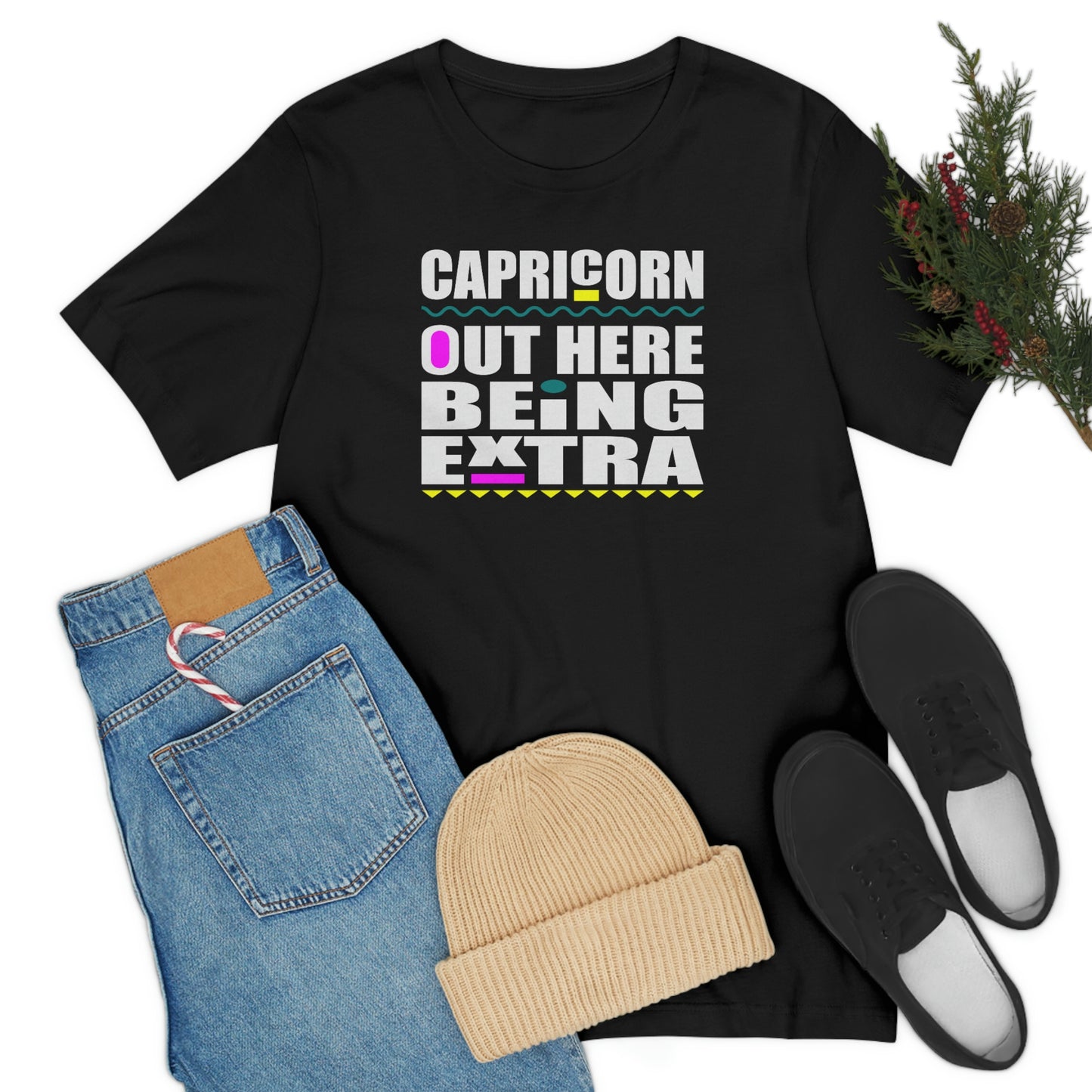 Capricorn Out Here Being Extra Jersey Short Sleeve Tee