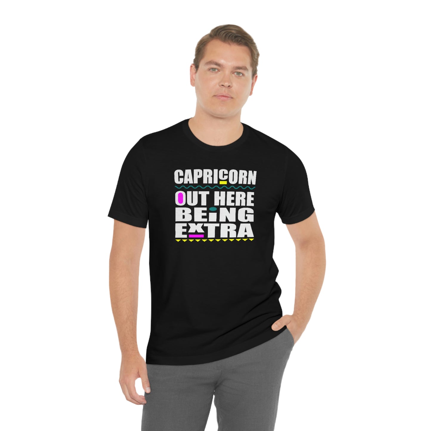 Capricorn Out Here Being Extra Jersey Short Sleeve Tee