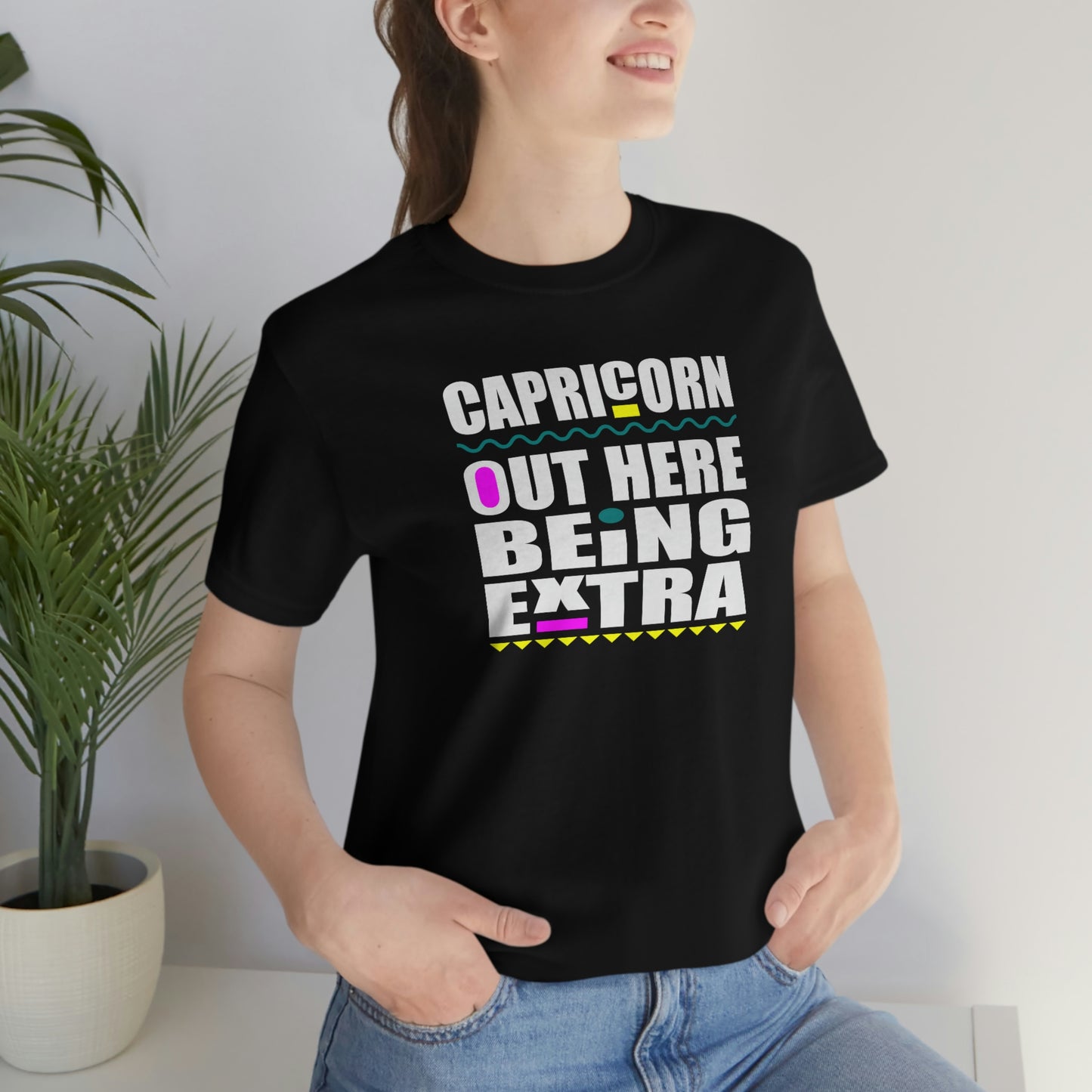 Capricorn Out Here Being Extra Jersey Short Sleeve Tee